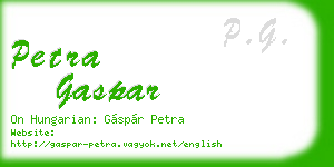 petra gaspar business card