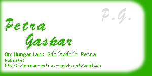 petra gaspar business card